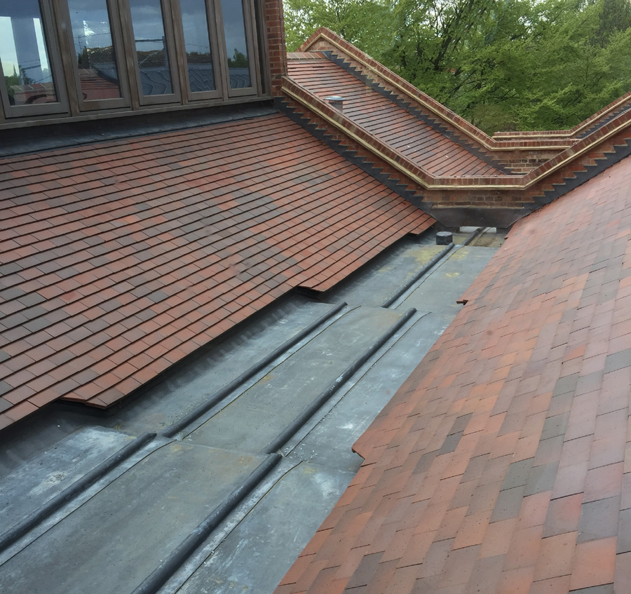 Brown Antique Plain tiles on the Engine Room Walthamstow Wetlands